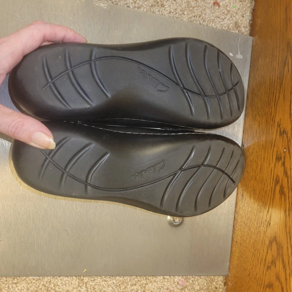Clarks Collection Black Leather Tassel Loafers Womens 8.5 M‎ Ultimate Comfort